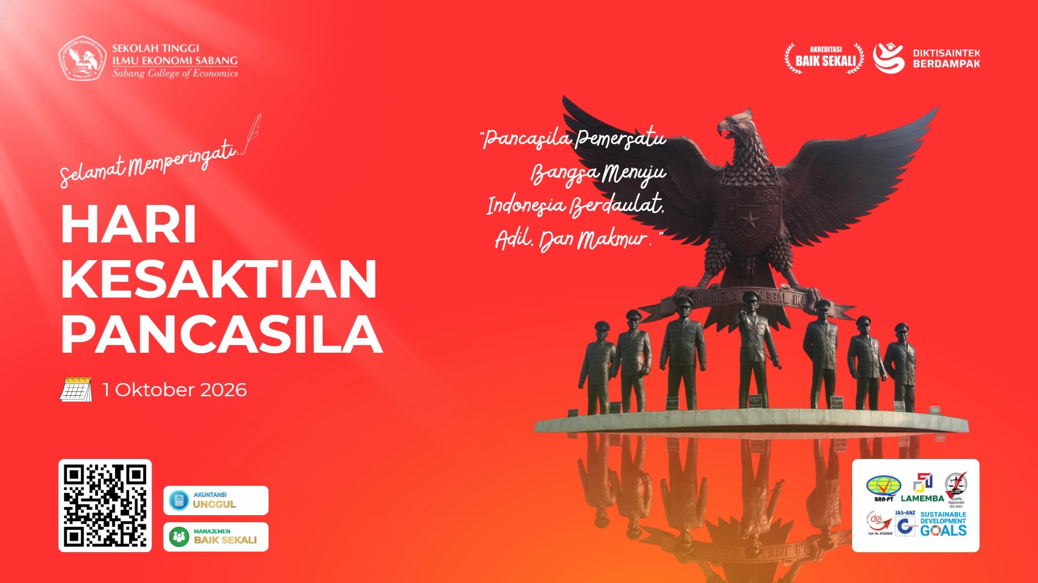 Hari Kesaktian Pancasila, Teguhkan Nilai Kebangsaan demi Indonesia Berdaulat, Adil, dan Makmur