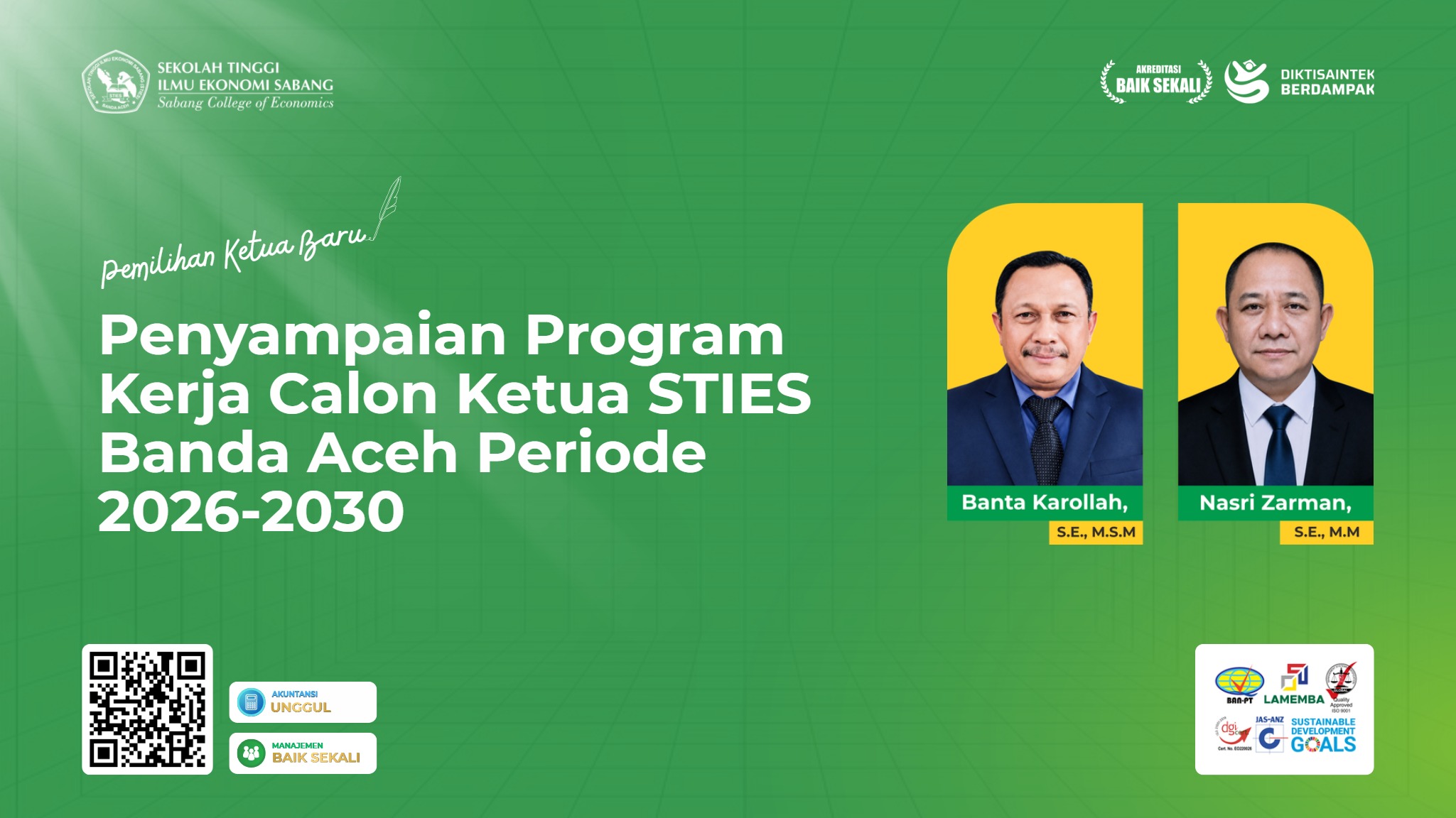 Calon Ketua STIES Banda Aceh Periode 2026-2030 Paparkan Program Kerja